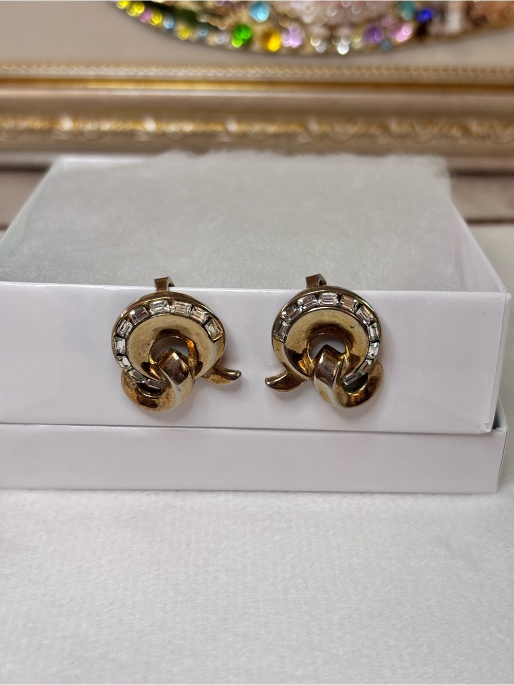 Crown Trifari 1954 Carousel Alfred Philippe Earrings